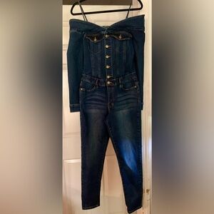 Sexy Women’s size 8 denim jumpsuit! Stretch
